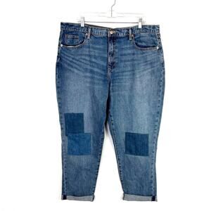 Universal Thread Boyfriend Jeans Slim Hip Thigh Tapered Leg Crop Rolled 16 Reg